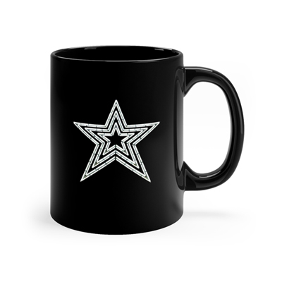 White Roanoke Star Black Mug