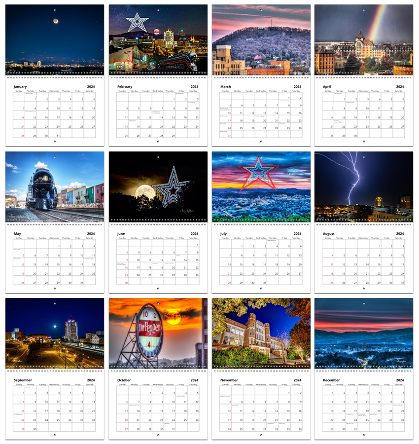 Calendar 2024 Preview of each month