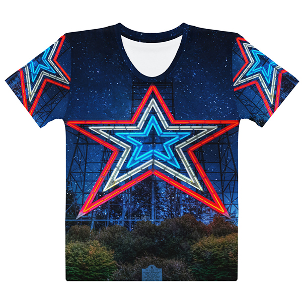Women's All Over Print Starry Night Roanoke Star T-Shirt