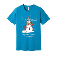 Snowman Custom Text T-Shirt